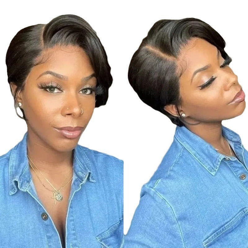 Human Hair Wig 13*4 Pixie Short Wigs