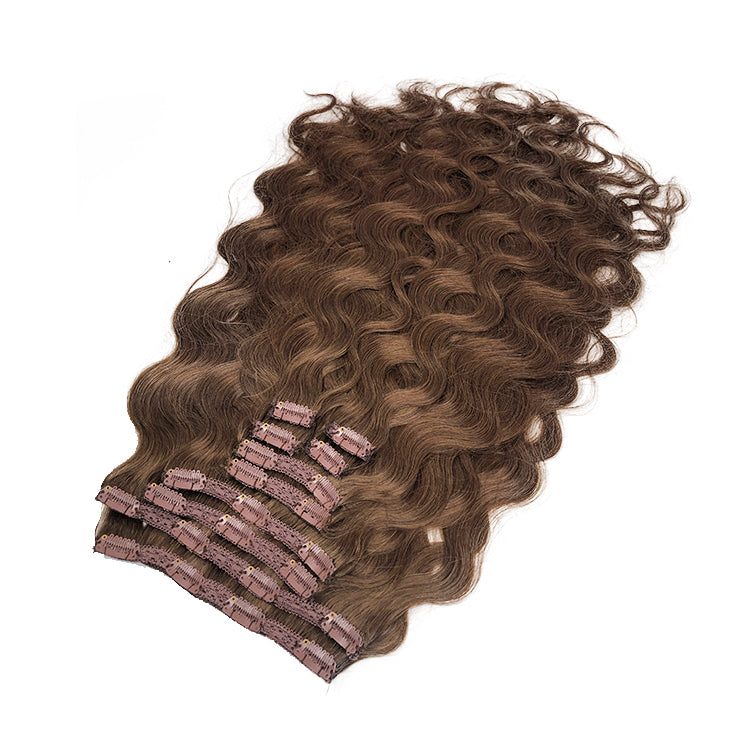 Thick End Invisible PU Clip Hair Extension Raw Blonde Seamless Clip In Hair Extensions