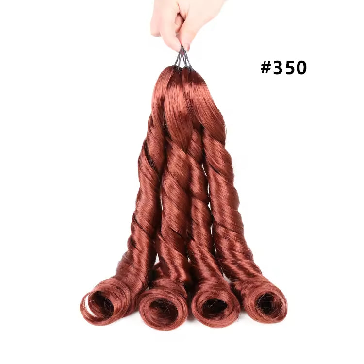 Wholesale Private Label 24inches 100g Synthetic Crochet Loose Wave Spiral French Curls Braiding Hair Extensions
