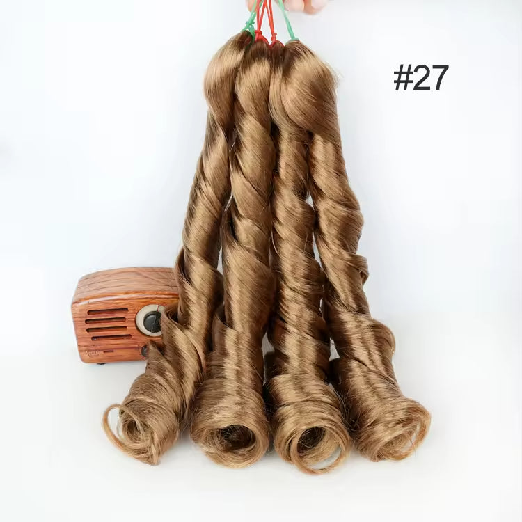 Wholesale Private Label 24inches 100g Synthetic Crochet Loose Wave Spiral French Curls Braiding Hair Extensions