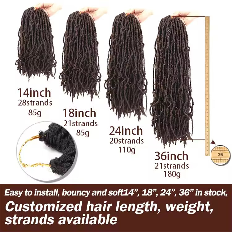 18 24 36 Inches Kanekalon Synthetic Dreadlocks Faux Extensions 350 Blonde Crochet New Soft Locs Wholesale Braiding Hair