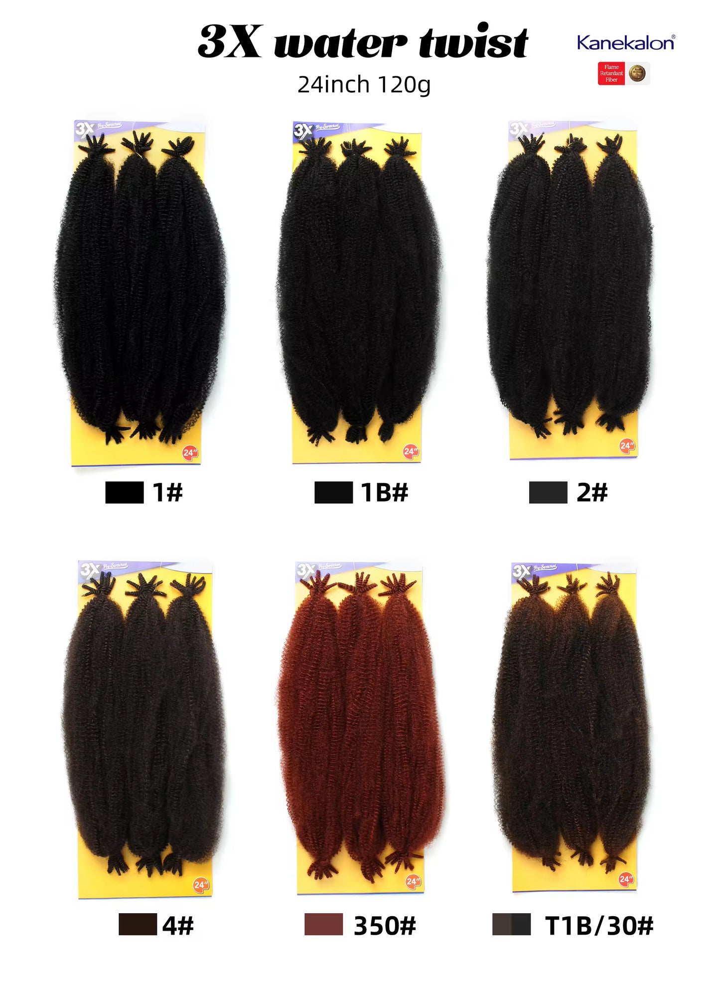 Afro Marley Twist Hair 3x Pre-Separated Spring Afro Twist for Soft Locs 24inch Marley Mini Twist Braiding Hair Black Hair for Women