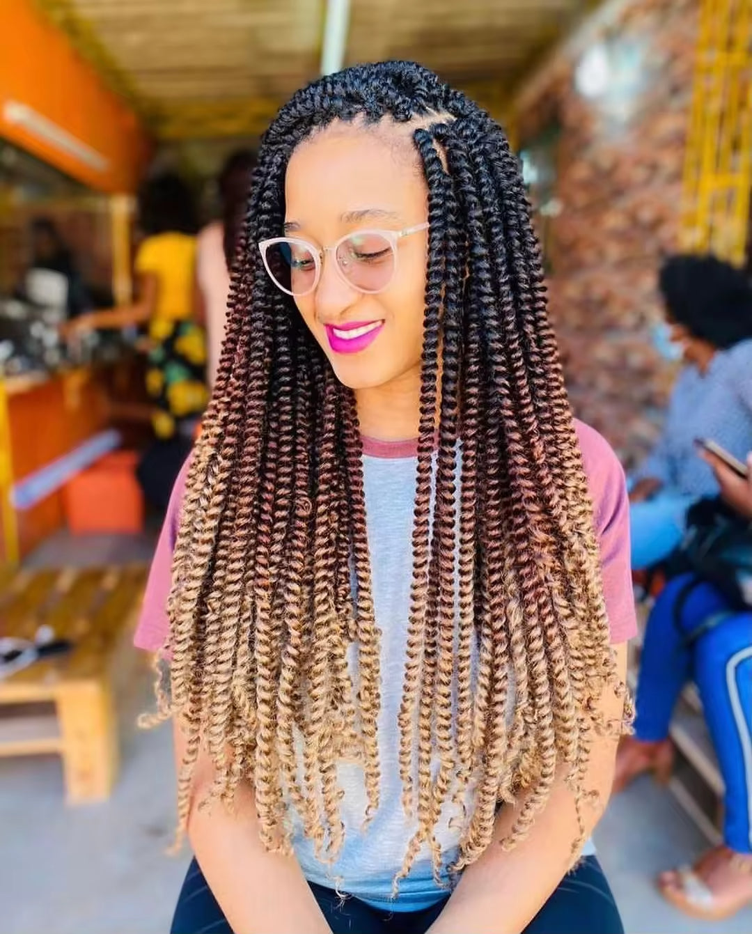 Passion Twist Hair 24 Inch Water Wave Crochet Braids for Passion Twist Synthjetic Braiding Hair Extensions