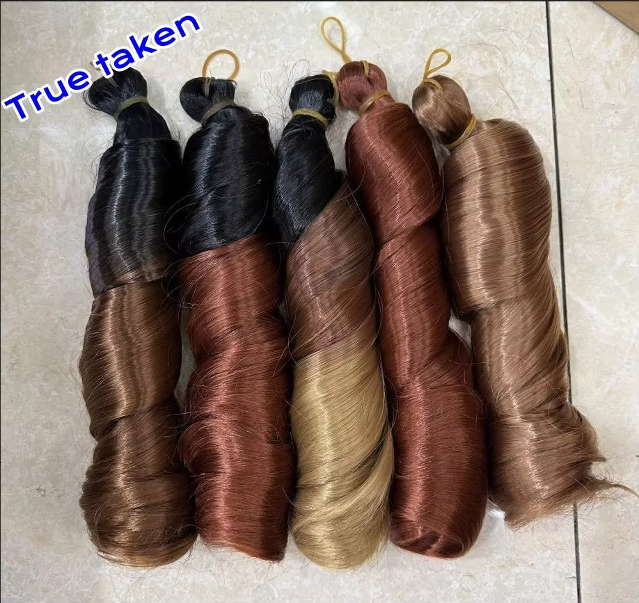 Kanekalons Fiber Hair French Curl Braiding Hair Crochet Extensiones Crochet Spiral Curls French Curls Silky for Braids Pony Style