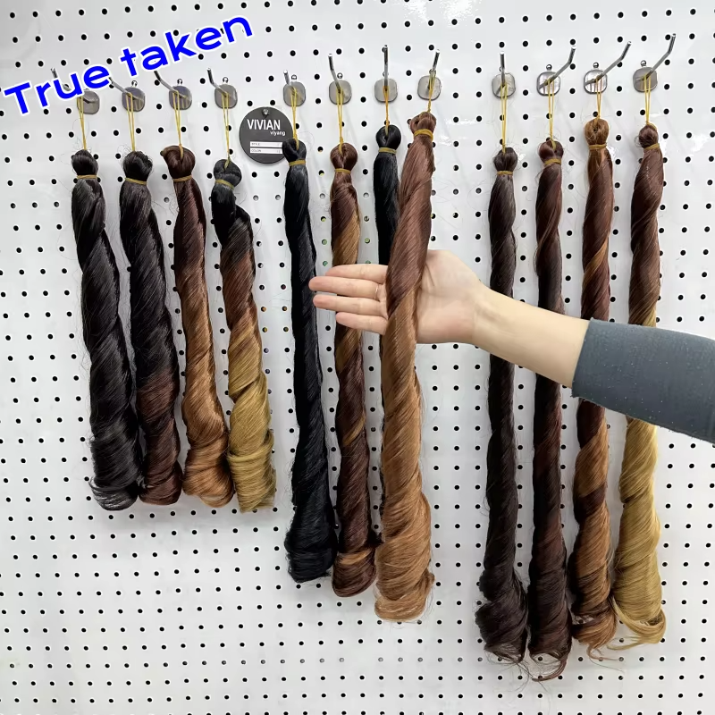 Kanekalons Fiber Hair French Curl Braiding Hair Crochet Extensiones Crochet Spiral Curls French Curls Silky for Braids Pony Style