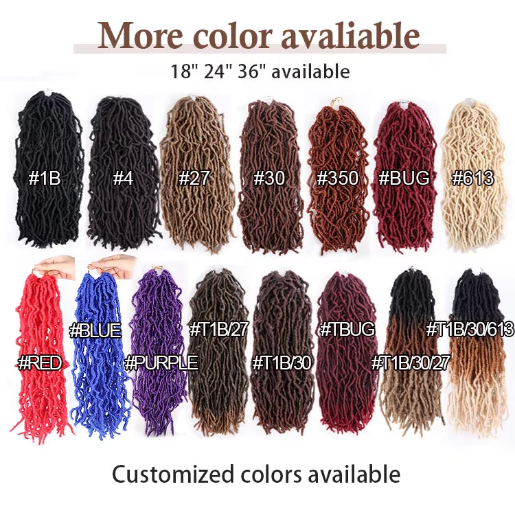 18 24 36 Inches Kanekalon Synthetic Dreadlocks Faux Extensions 350 Blonde Crochet New Soft Locs Wholesale Braiding Hair