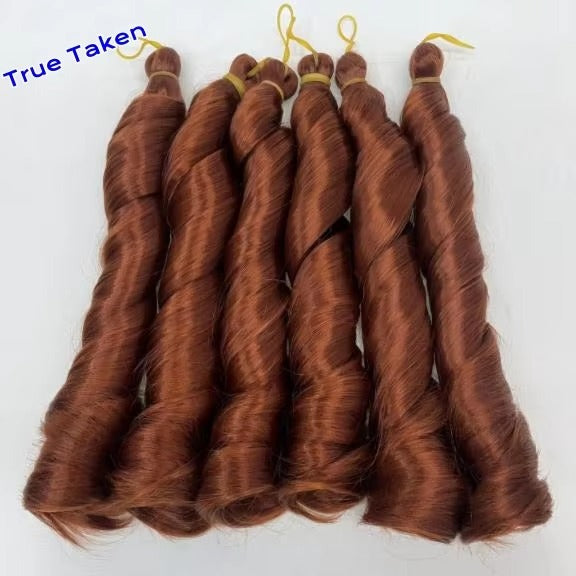 Kanekalons Fiber Hair French Curl Braiding Hair Crochet Extensiones Crochet Spiral Curls French Curls Silky for Braids Pony Style