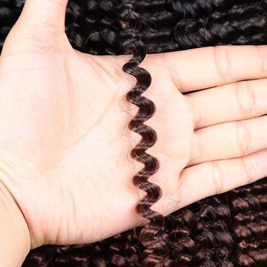 Passion Twist Hair 24 Inch Water Wave Crochet Braids for Passion Twist Synthjetic Braiding Hair Extensions