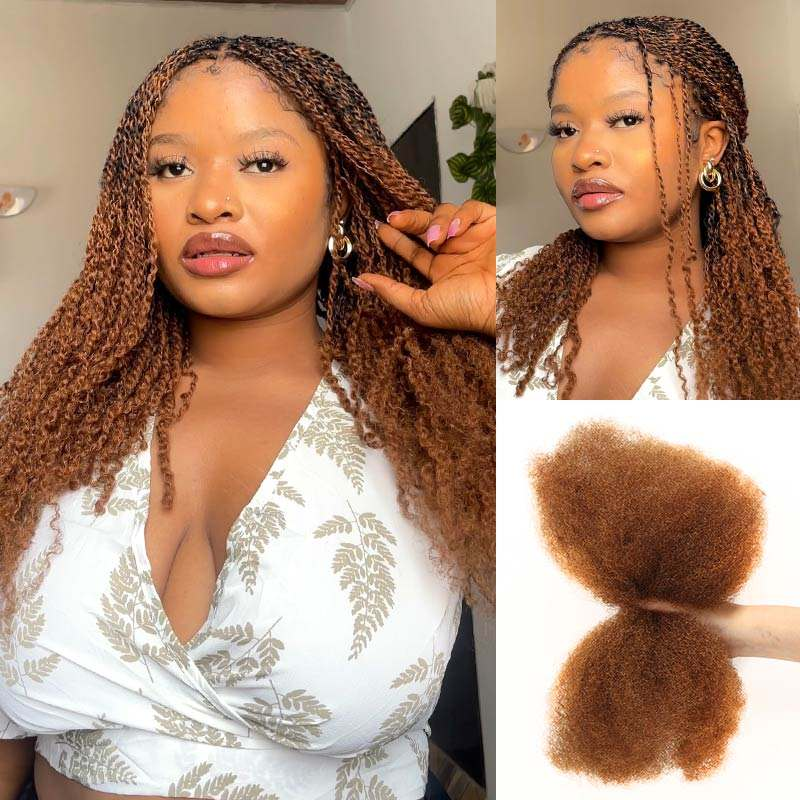 Afro Kinky Bulk Hair 50 grams Per Pack For Twists And Dreadlocks Natural Hair