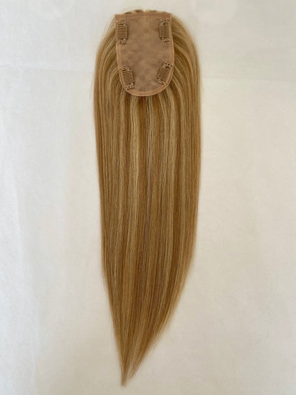 5"x3" Full Silk Base Virgin HumanHair Topper 100% Hand Tied