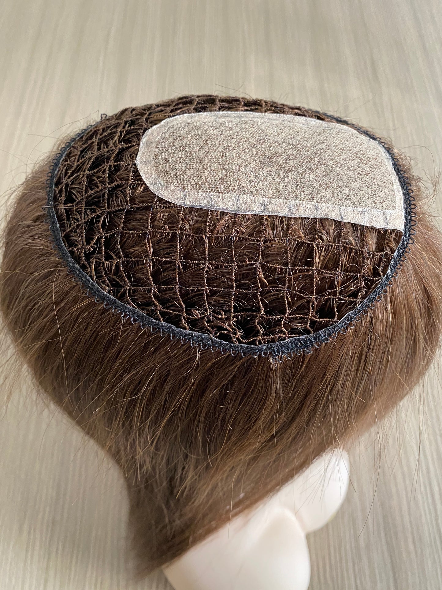 6"x6" Silk Part Hair IntegrationSystem for Women 100% Hand TiedFish Net Around