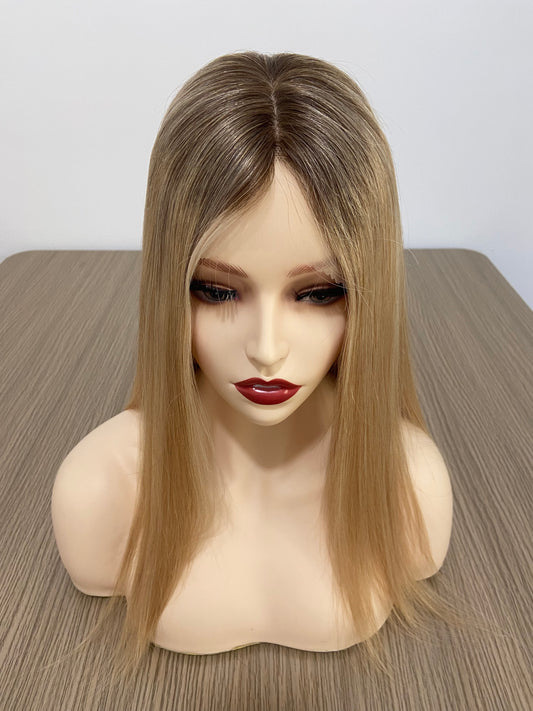 Medical Silicone Wig 4"x4" Silk TopFull Lace Cap 100% Virgin HumanHair Full Hand Tied Kosher Jewishwig