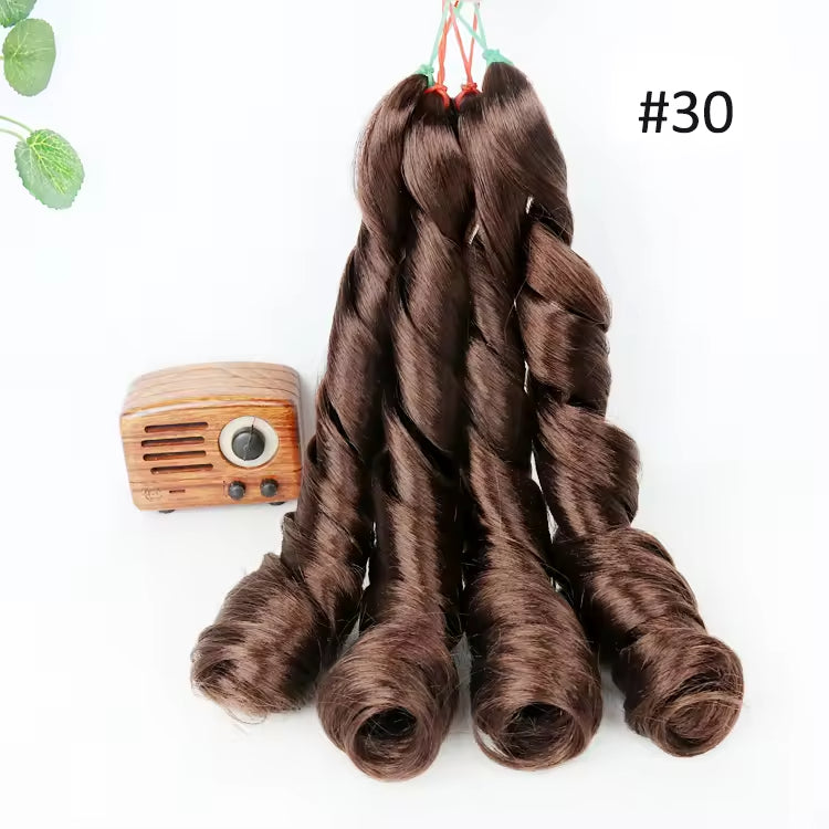 Wholesale Private Label 24inches 100g Synthetic Crochet Loose Wave Spiral French Curls Braiding Hair Extensions