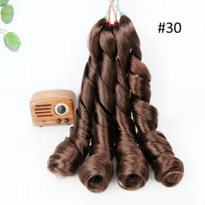 Wholesale Private Label 24inches 100g Synthetic Crochet Loose Wave Spiral French Curls Braiding Hair Extensions