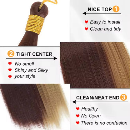 Wholesale 22 Inch 150G Silky Smooth Synthetic Bone Straight Silk Hair Braiding Hair Extension