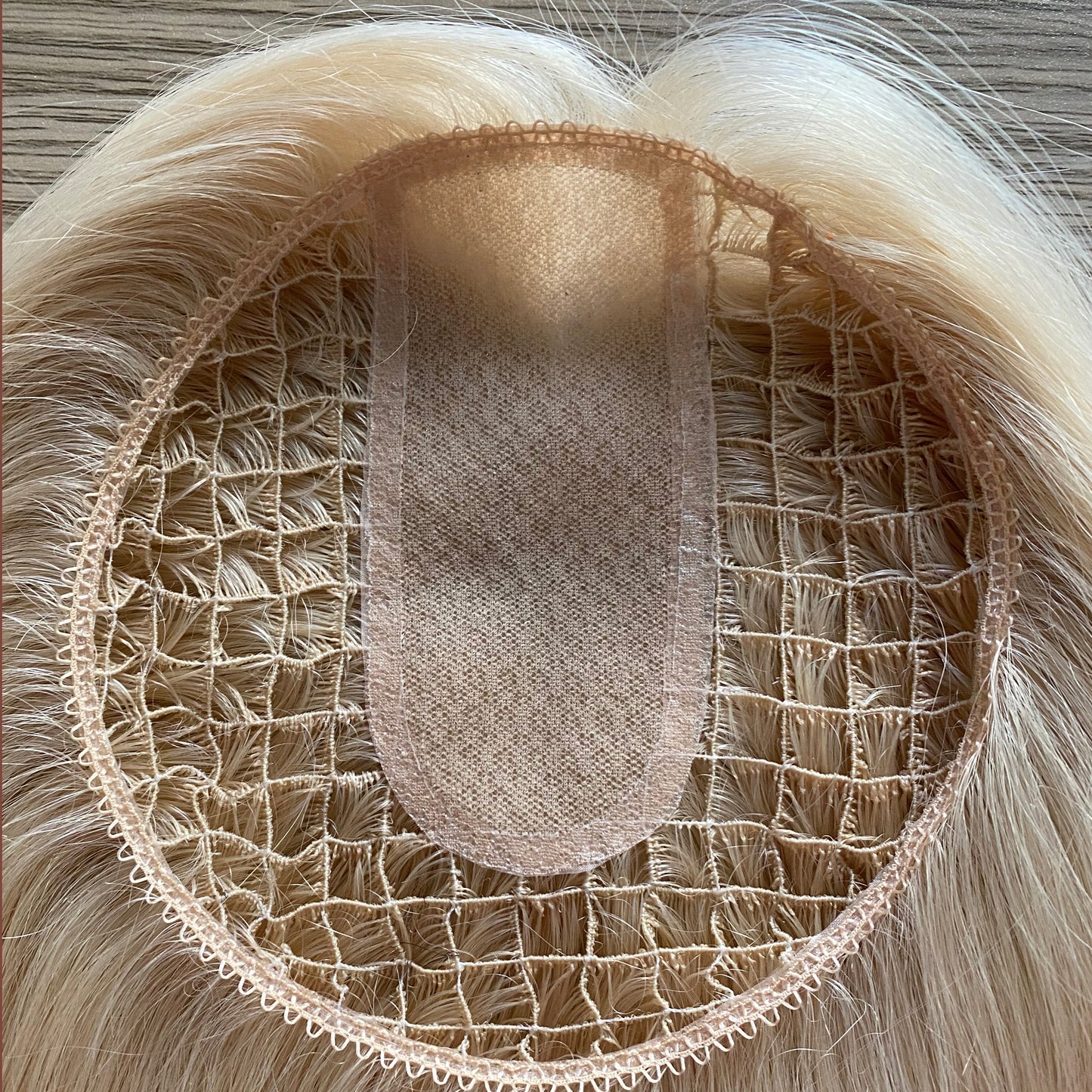 6"x6" Silk Part Hair IntegrationSystem for Women 100% Hand TiedFish Net Around