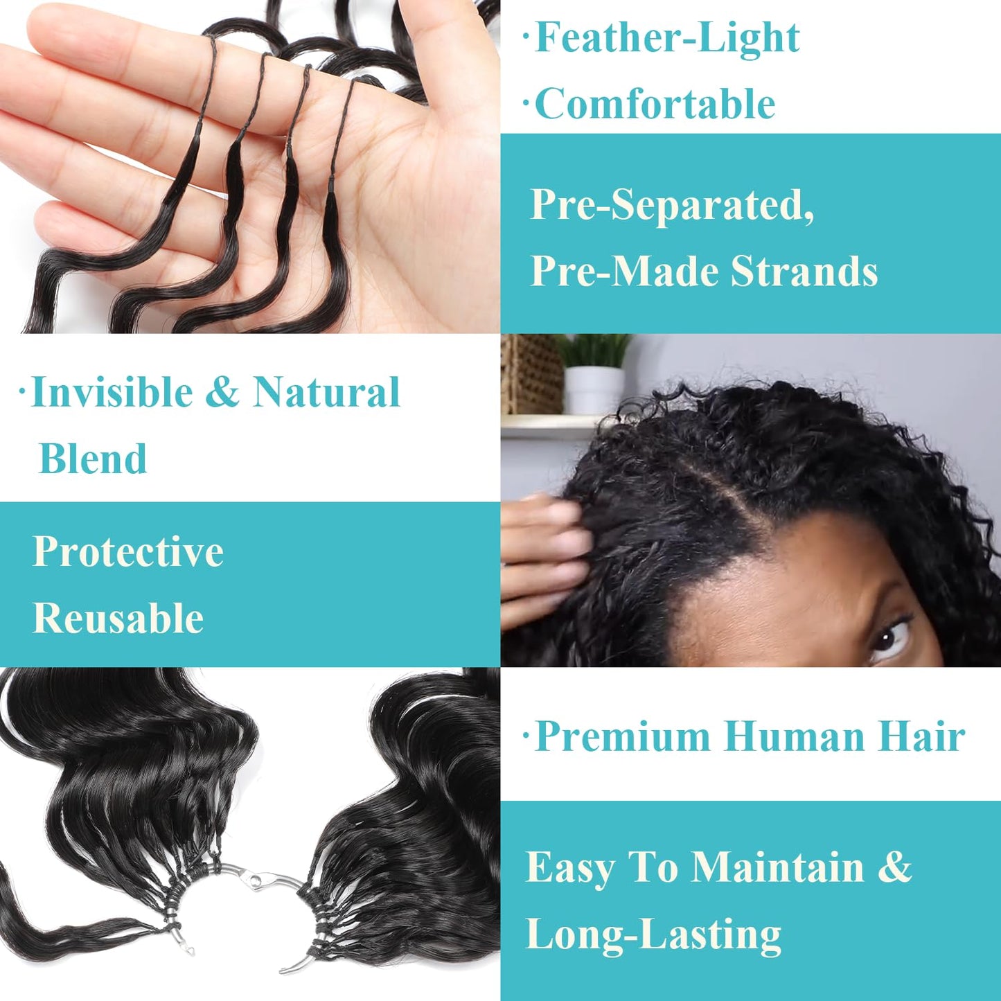 Feather Crochet Human Hair For Black Women Deep Wave