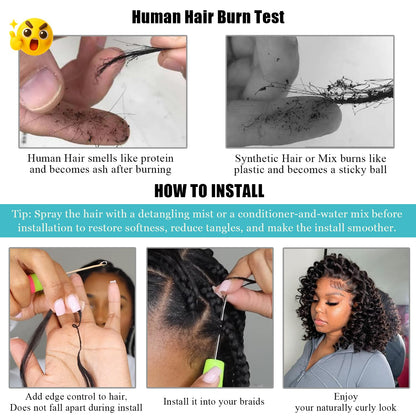 Feather Crochet Human Hair For Black Women Deep Wave