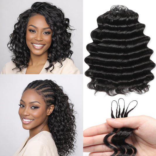 Feather Crochet Human Hair For Black Women Deep Wave