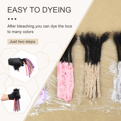 Human Hair Handmade Dreadlocks XSmall 0.4cm Size 20 Strands Per Bundle