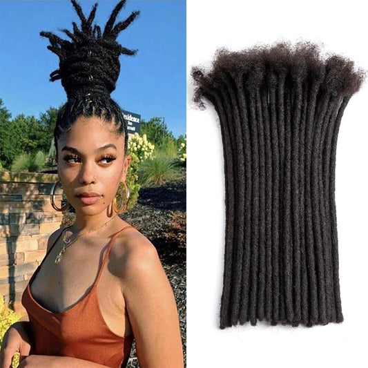 Human Hair Handmade Dreadlocks XSmall 0.4cm Size 20 Strands Per Bundle