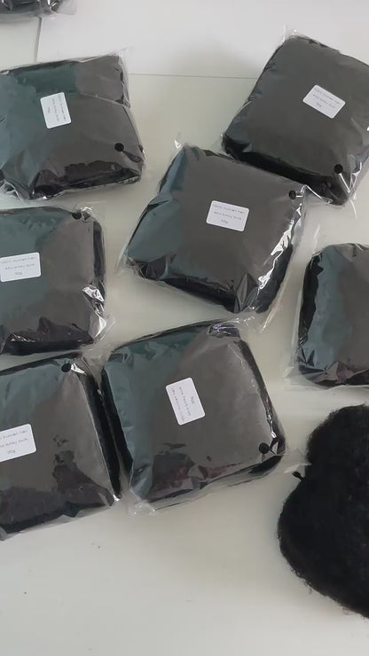 Afro Kinky Curly Human Hair 30 gams Natural Black For Dreadlocks and Twist