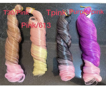 Kanekalons Fiber Hair French Curl Braiding Hair Crochet Extensiones Crochet Spiral Curls French Curls Silky for Braids Pony Style